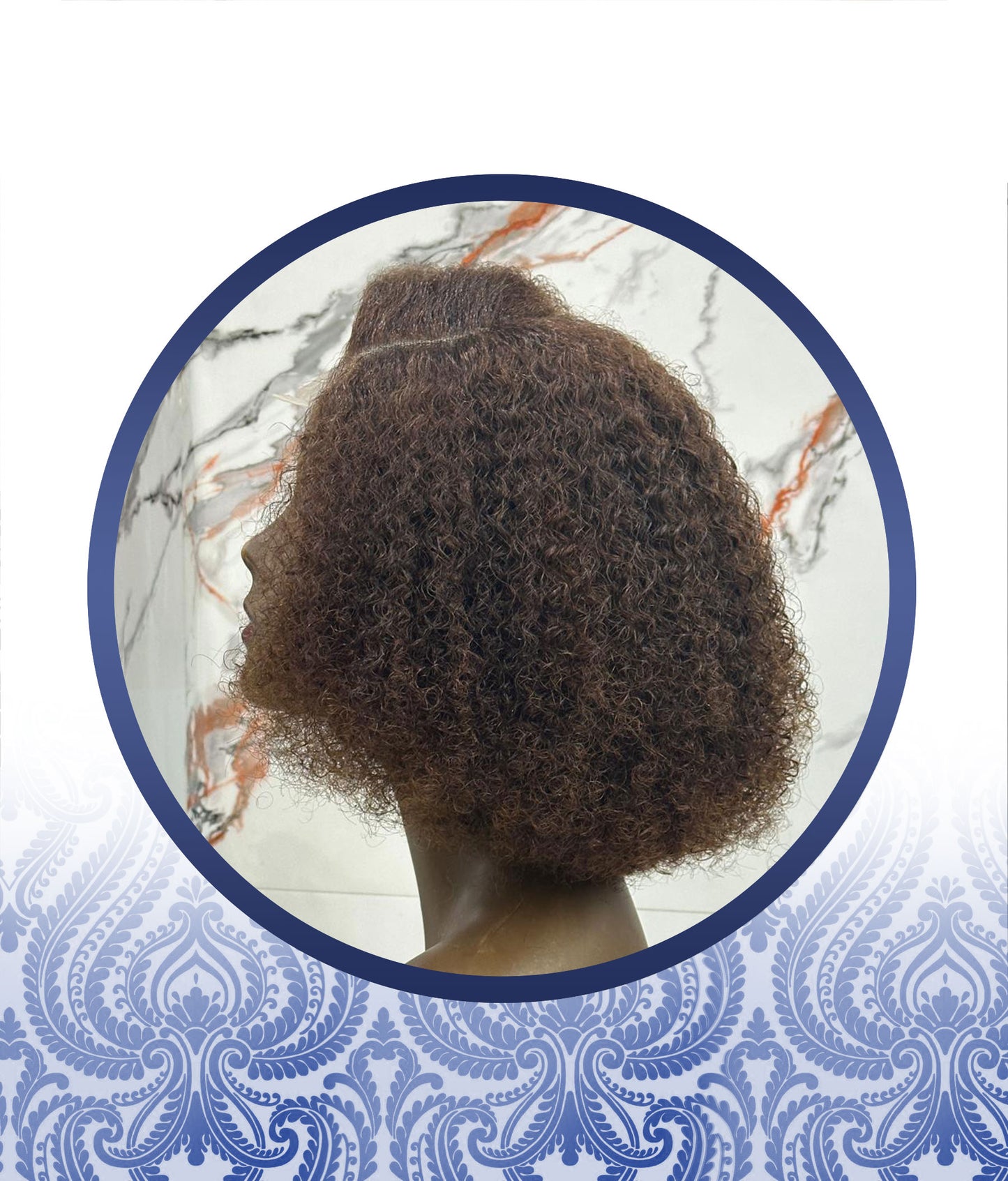 10″ 4×4 Side-Part Ready-to-Go Chocolate Brown Glueless Kinky Bob