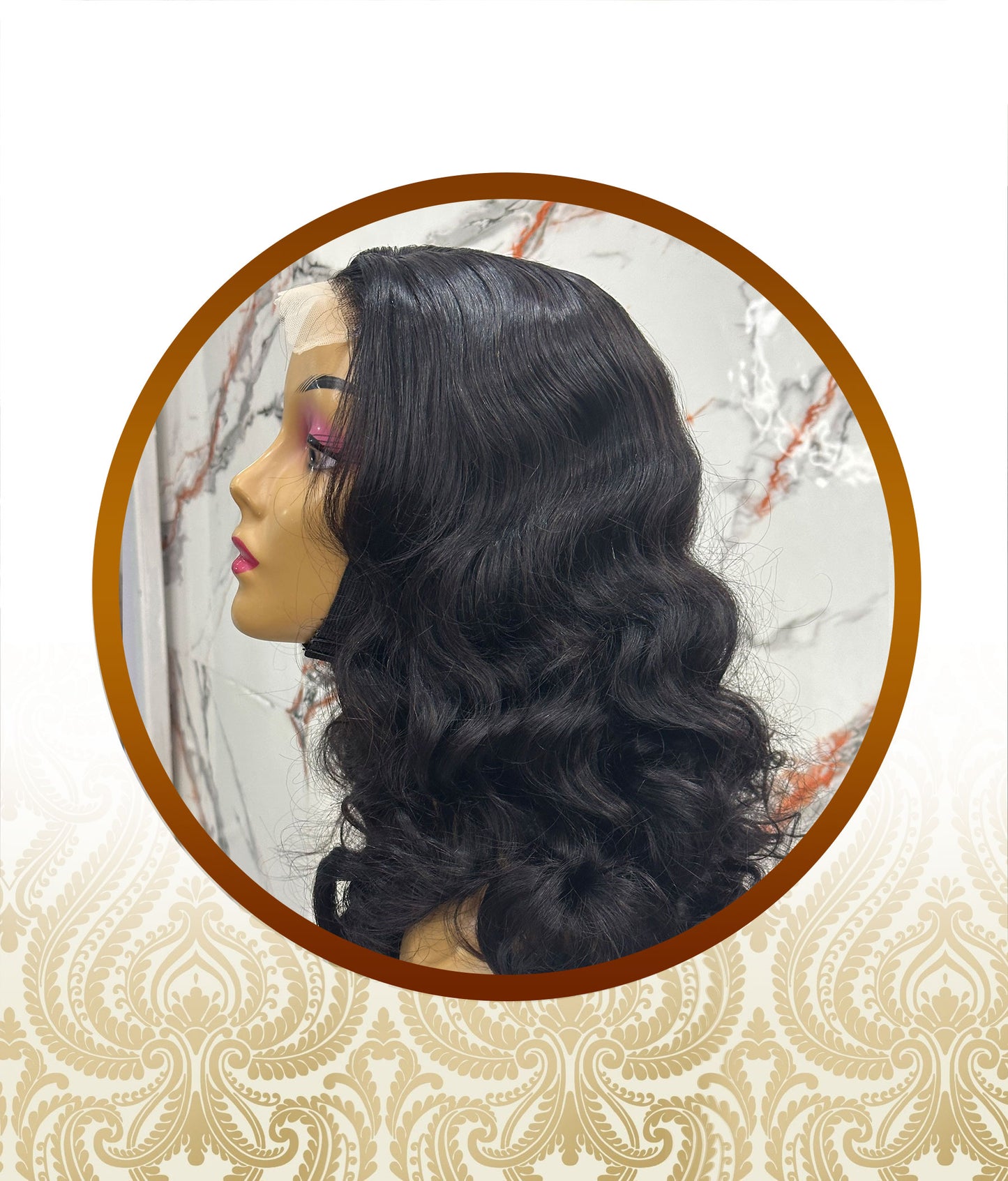 24″ 5x5 Glueless Bouncy Body-Loose Wave Double-Drawn Unit