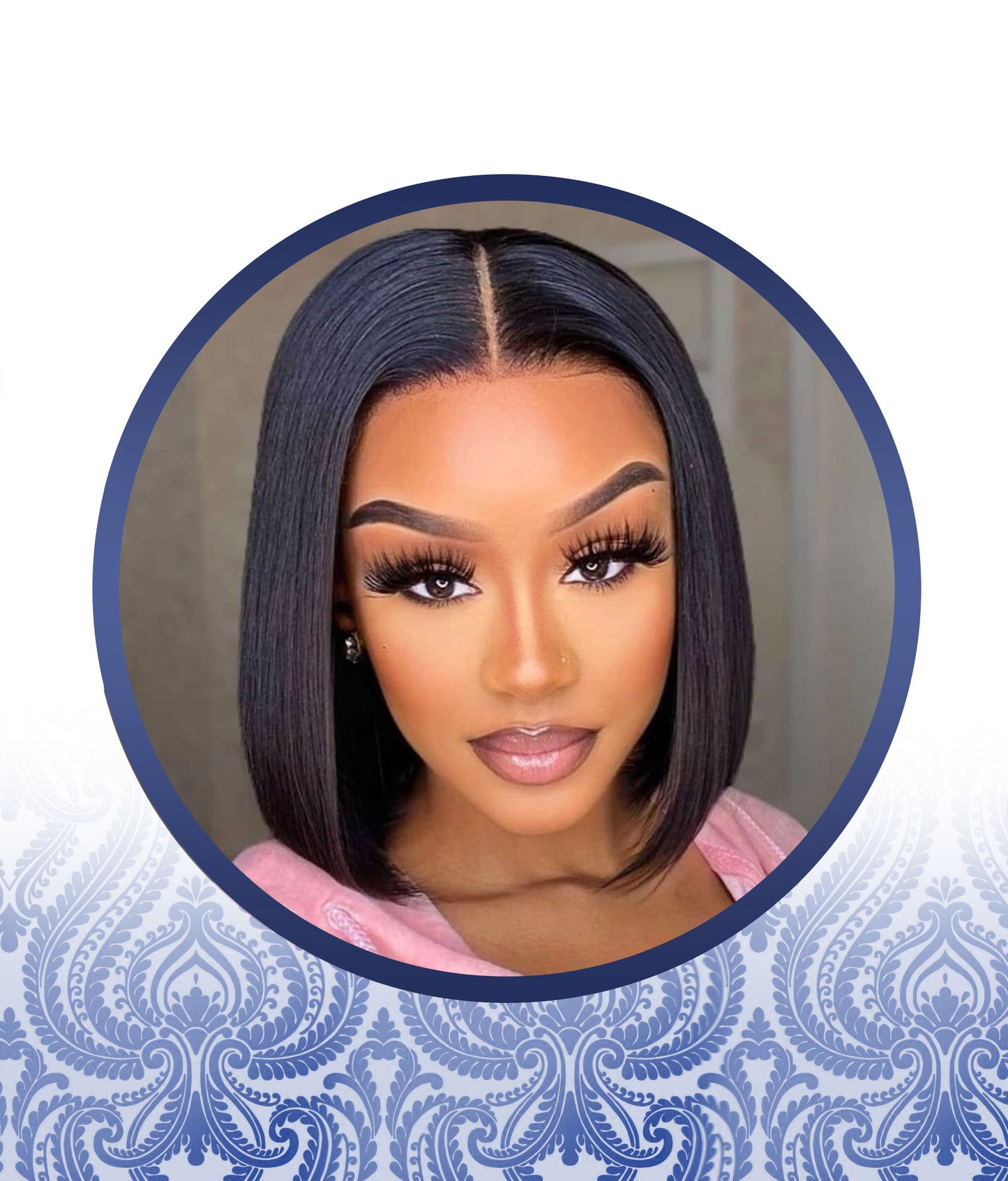 8" T-Part Lace Frontal Peruvian Wig