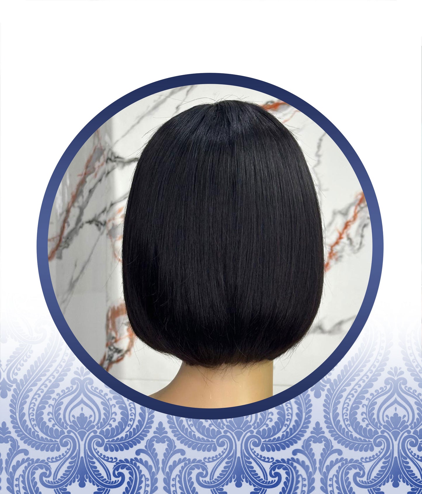 8" Peruvian Glueless 13x1 Lace Frontal Bob