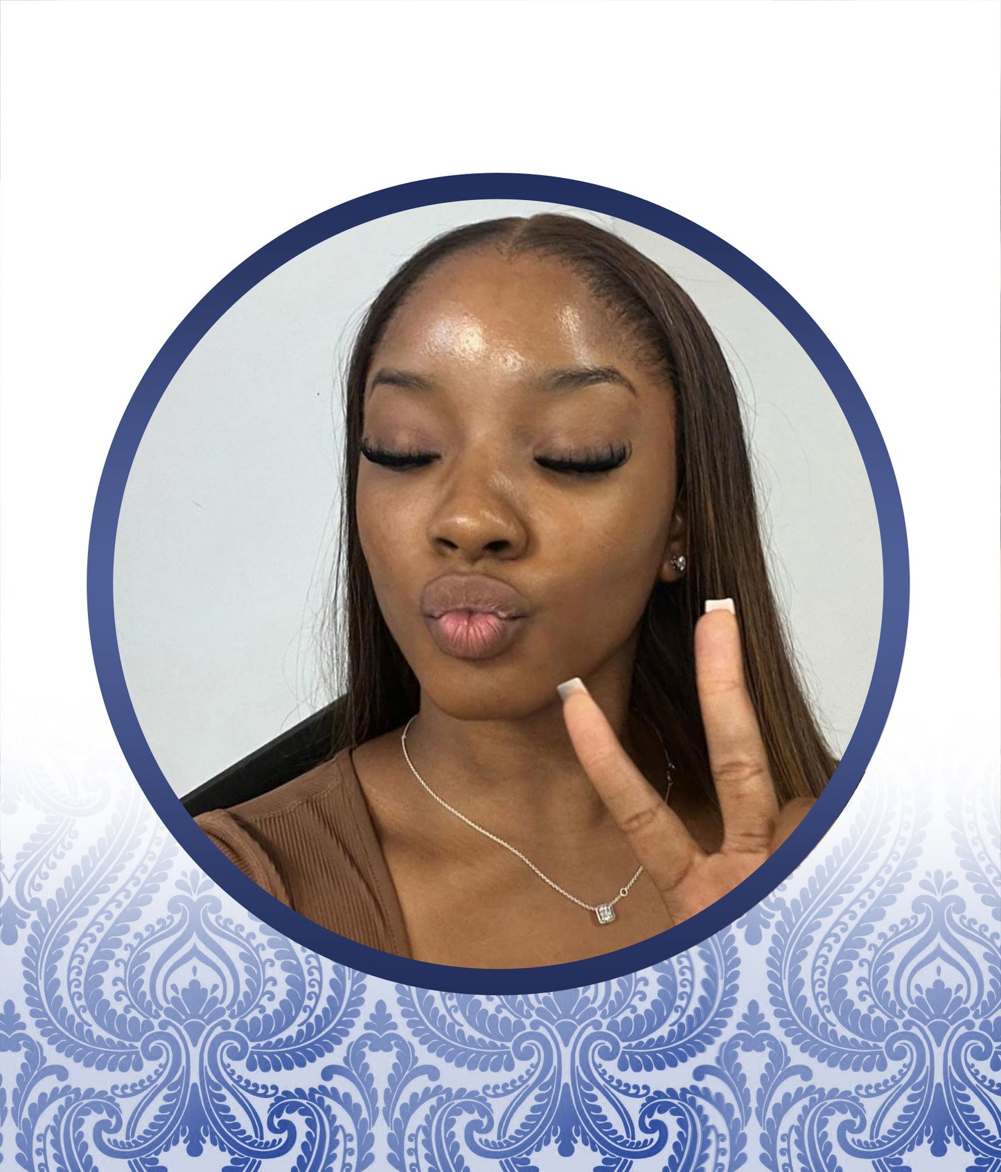 22 inch Glueless Chocolate Brown Peruvian Lace Frontal Wig
