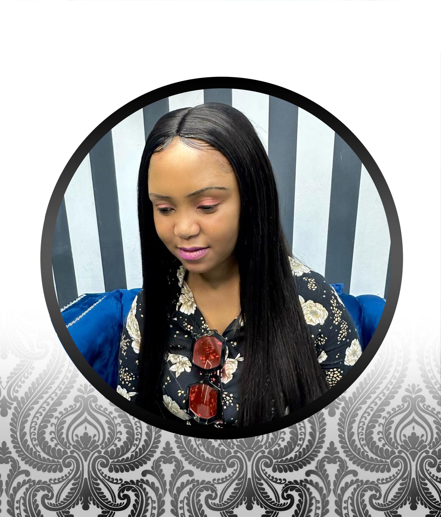 24″ Human HairBlend Straight 1-Way Wig