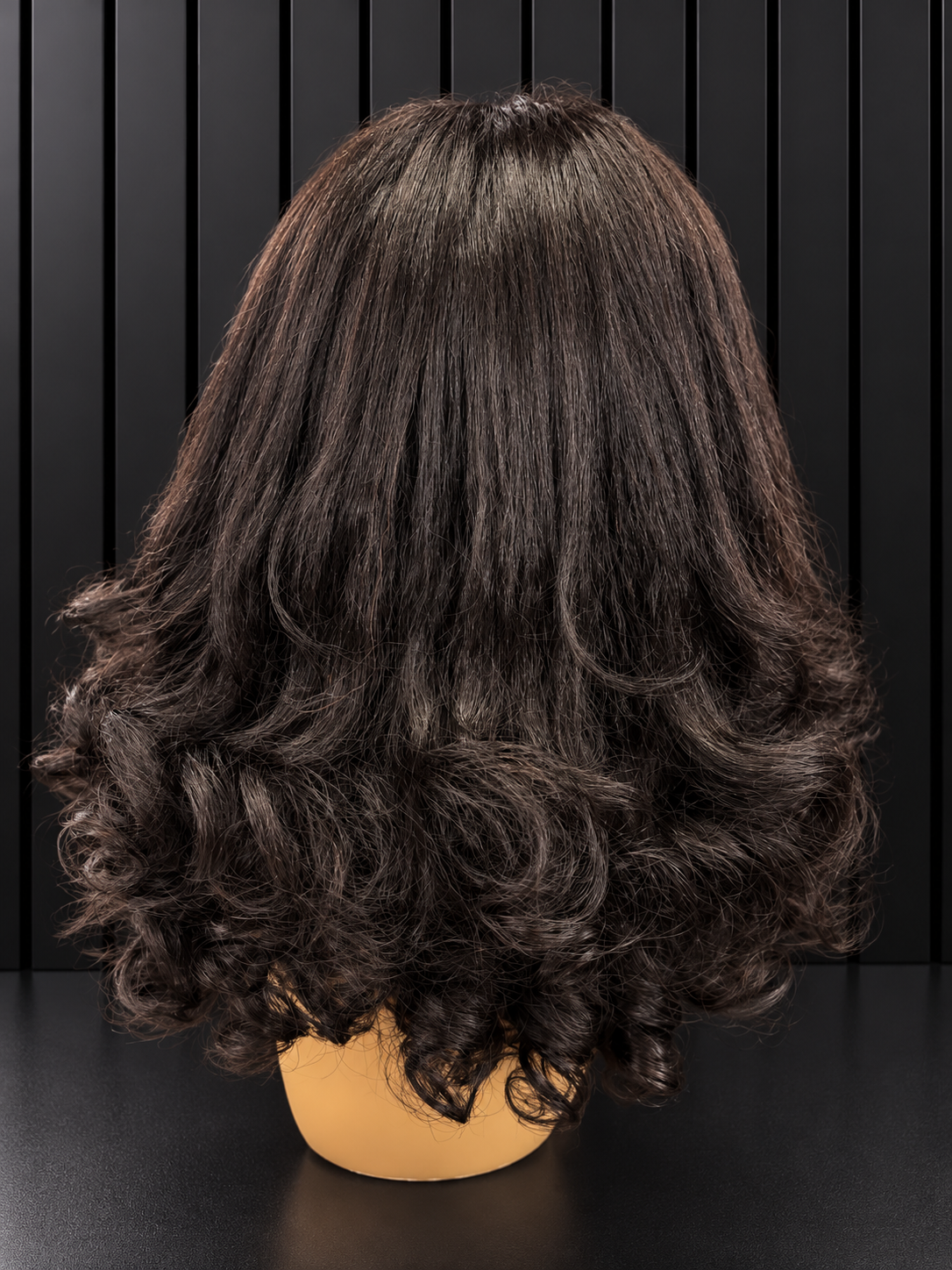Glue-less 5x5 Kinky Straight with Bouncy Curls Wig