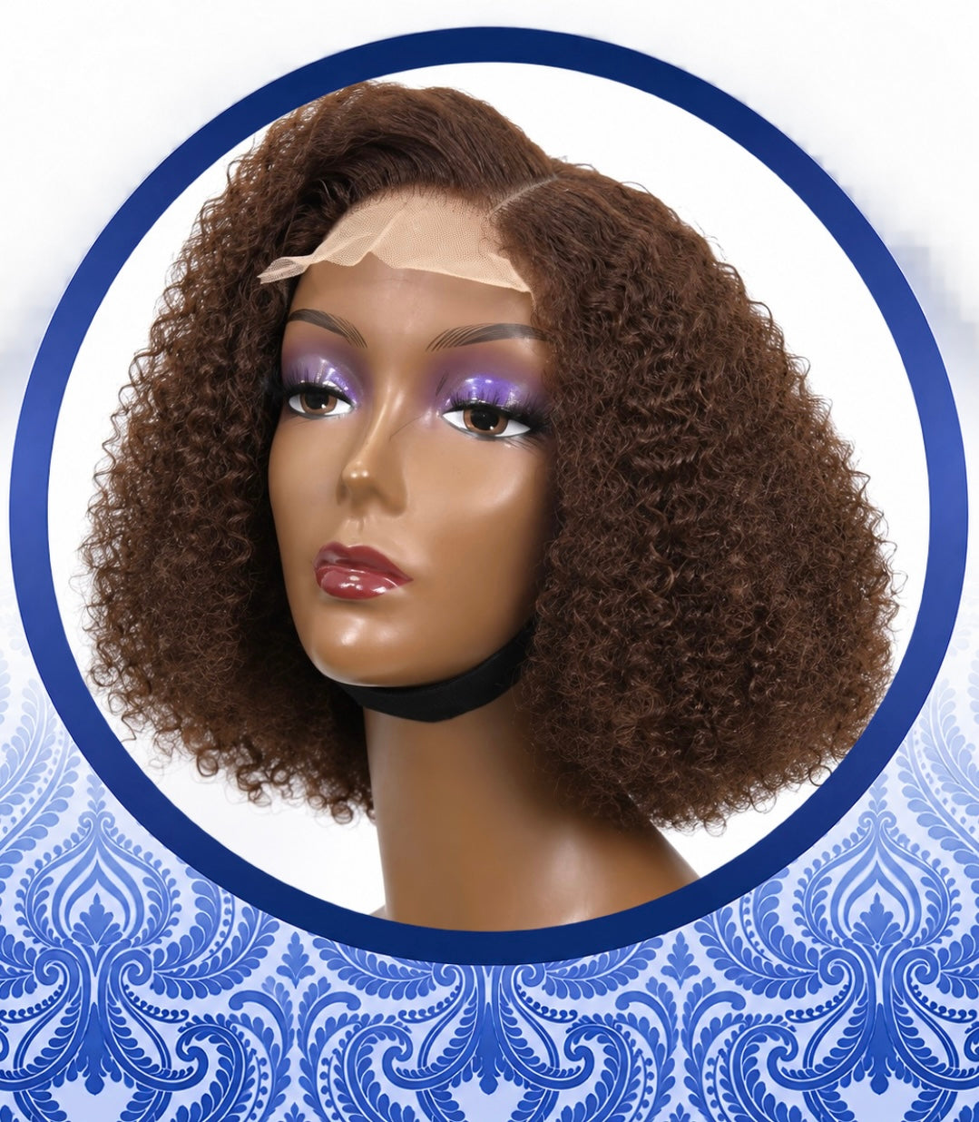 Kinky 4x4 Chocolate Brown Side-Part Ready-to-Go Glueless Bob