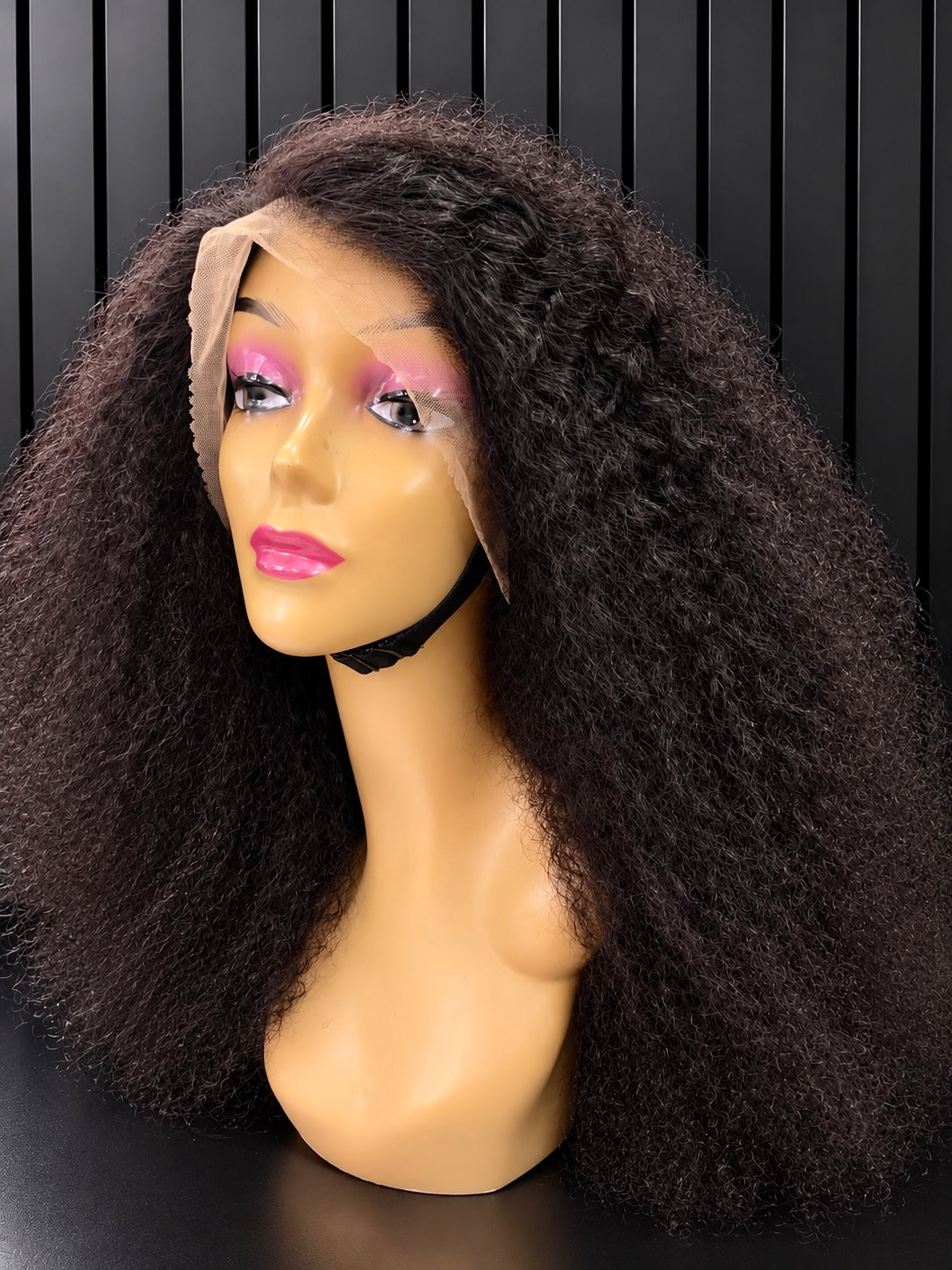 22" 300% Density Volumcious Double Drawn Jerry Curl Lace Frontal Peruca