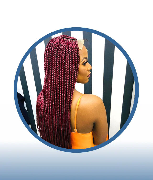 Platinum Blonde 4x4 Braided Wig