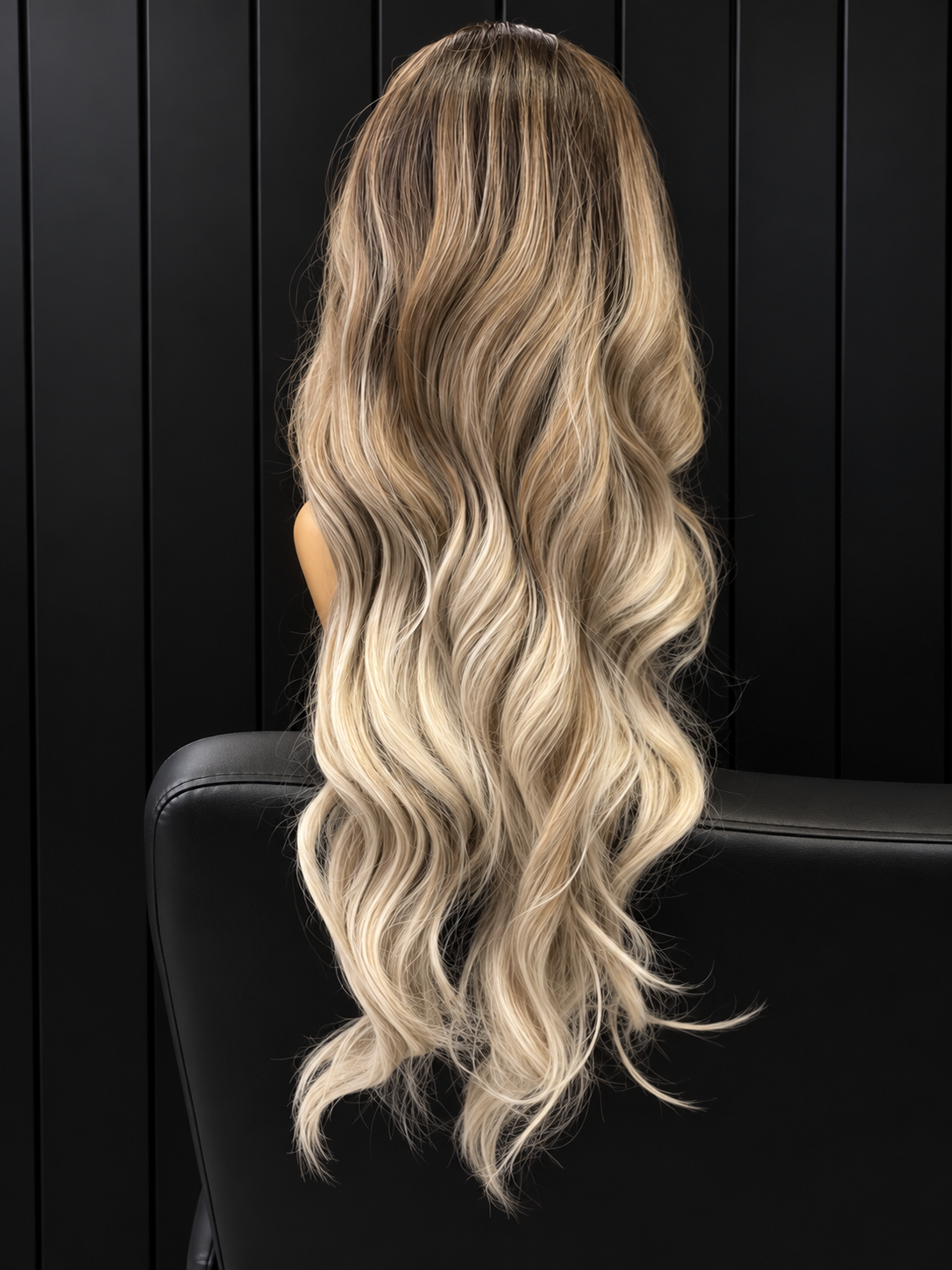 HUMAN HAIR BLEND - LACE FRONTAL OMBRE GREY BODY WAVE