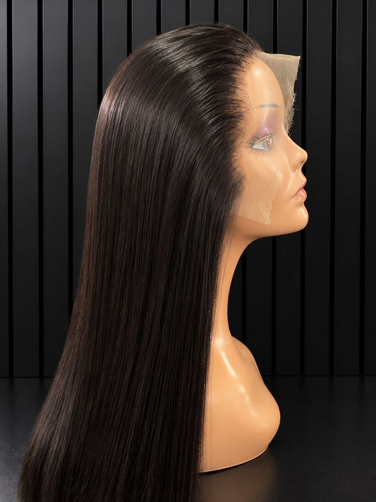 Drawstring 24-Inch Raw Donor Vietnamese HD Lace Frontal Peruca