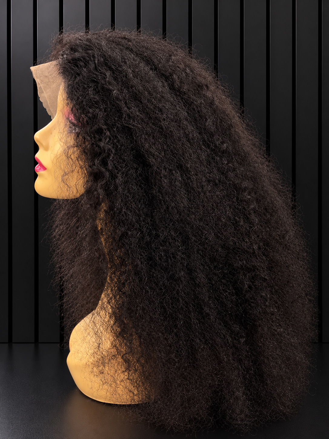 22" 300% Density Volumcious Double Drawn Jerry Curl Lace Frontal Peruca