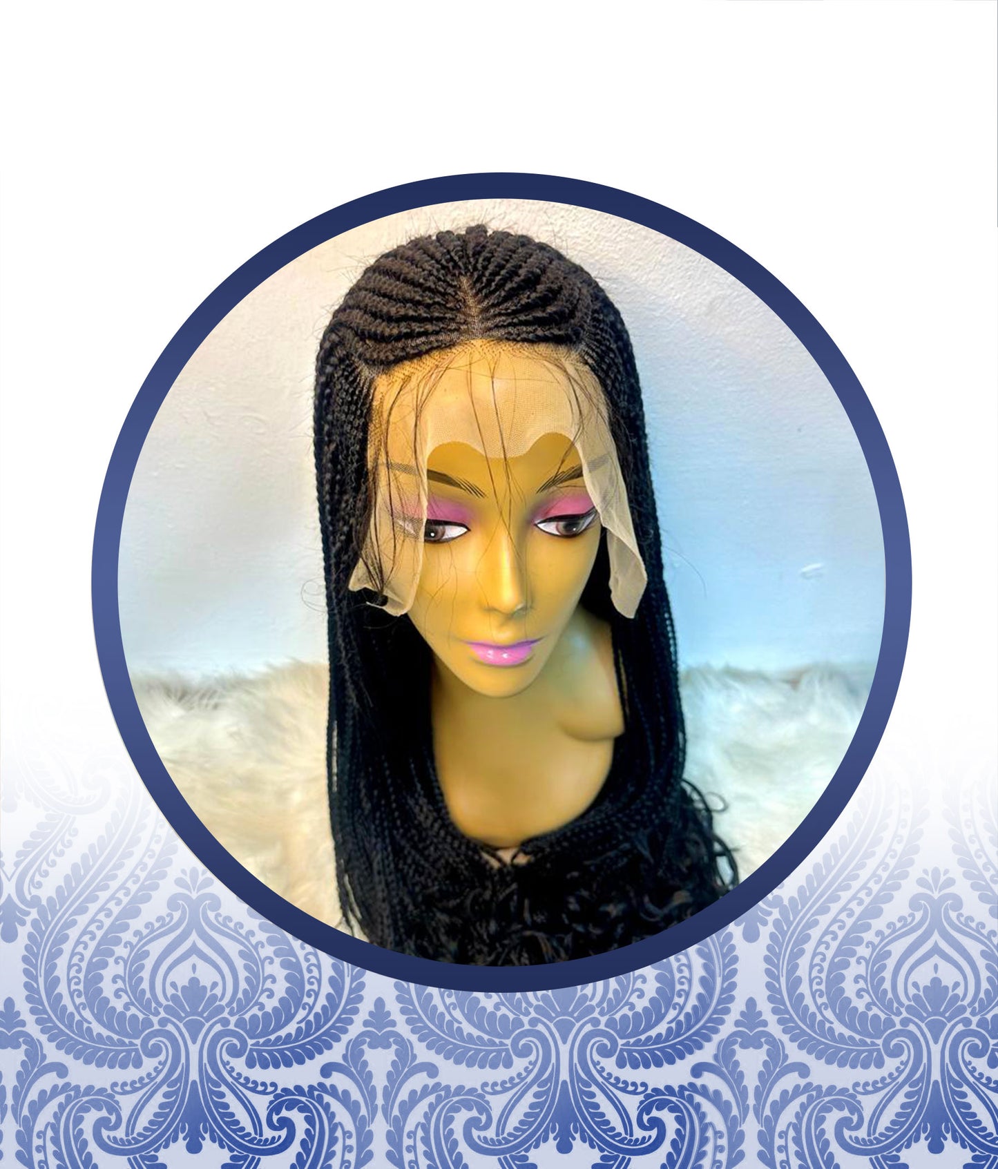 Full Frontal Customized Braided Wig