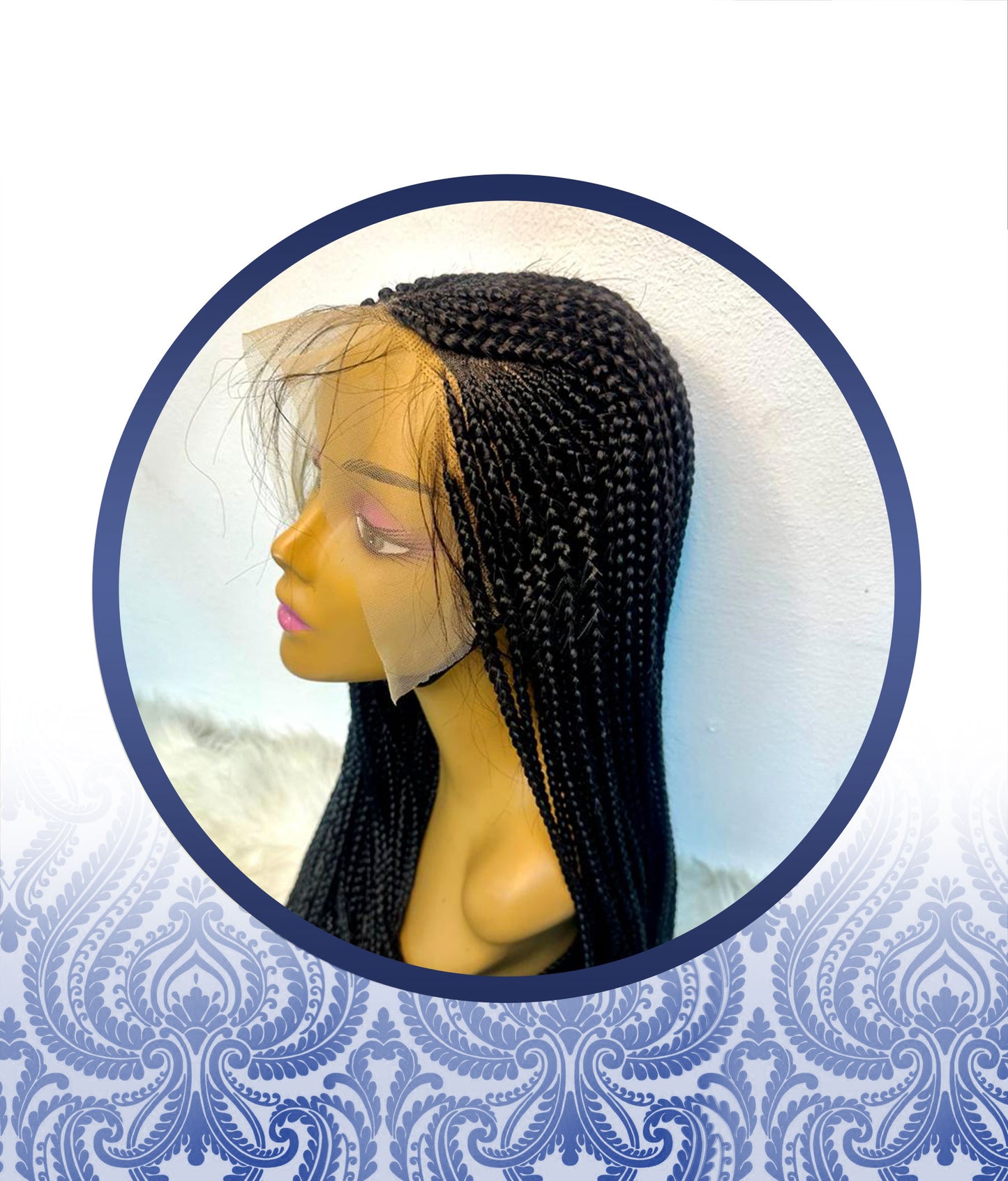 Full Frontal Customized Braided Wig