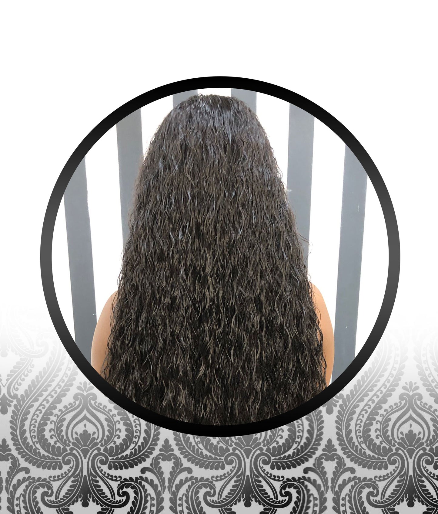 Malaysian Water Curl Human HairBlend Middle-Part Wigs