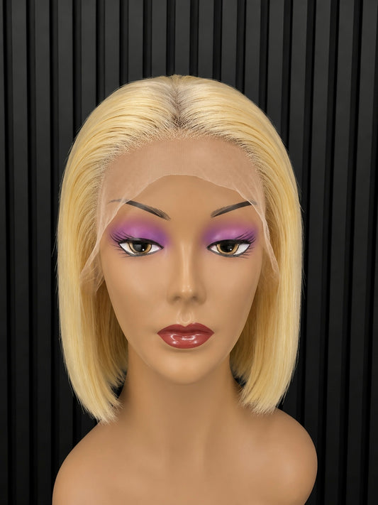 13x4 Platinum Blonde Raw Single Donor Peruca Bob 10"
