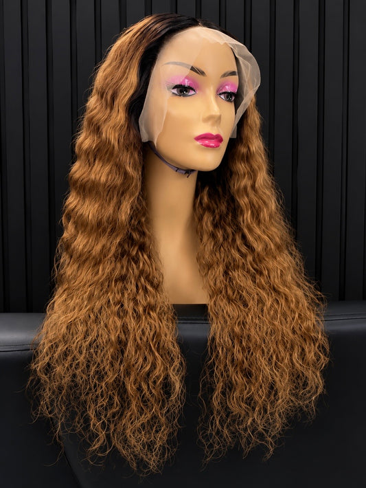 13x4 Malaysian Deep Loose Ombre Curls Wig