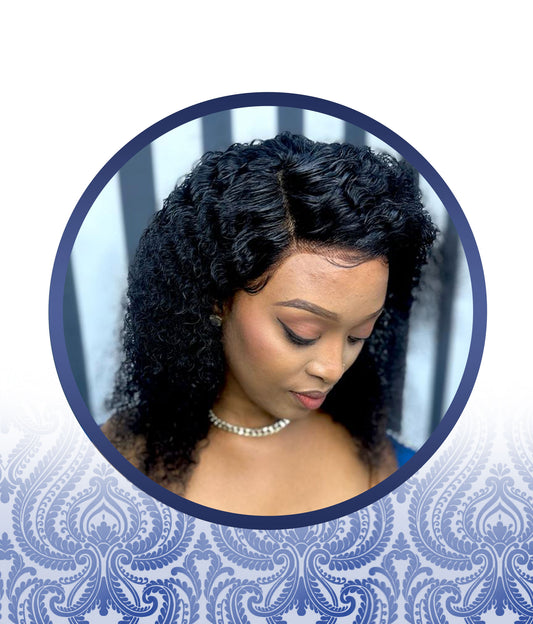 14" DEEP CURLY 13x4 FRONTAL LACE WIG