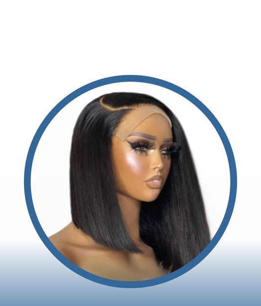 12 Inch 4x4 Side Swoop Peruvian Bob Lace Wig