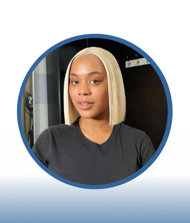 Platinum Blonde Straight Bob