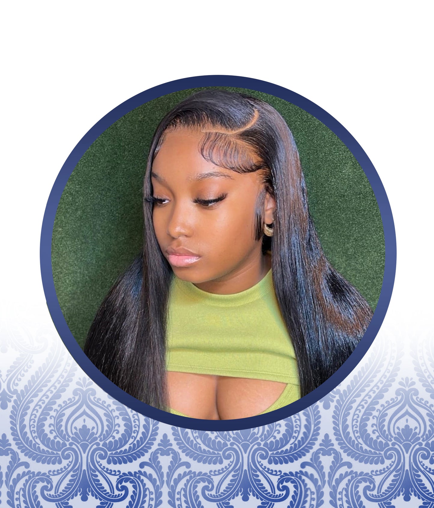 28" Full Lace Frontal Straight Wig