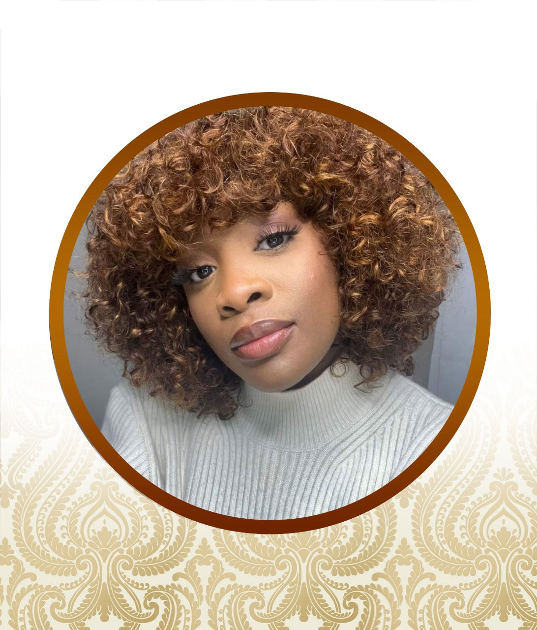 10" Double Drawn Chocolate Mixed Color Glueless Fringe Unit