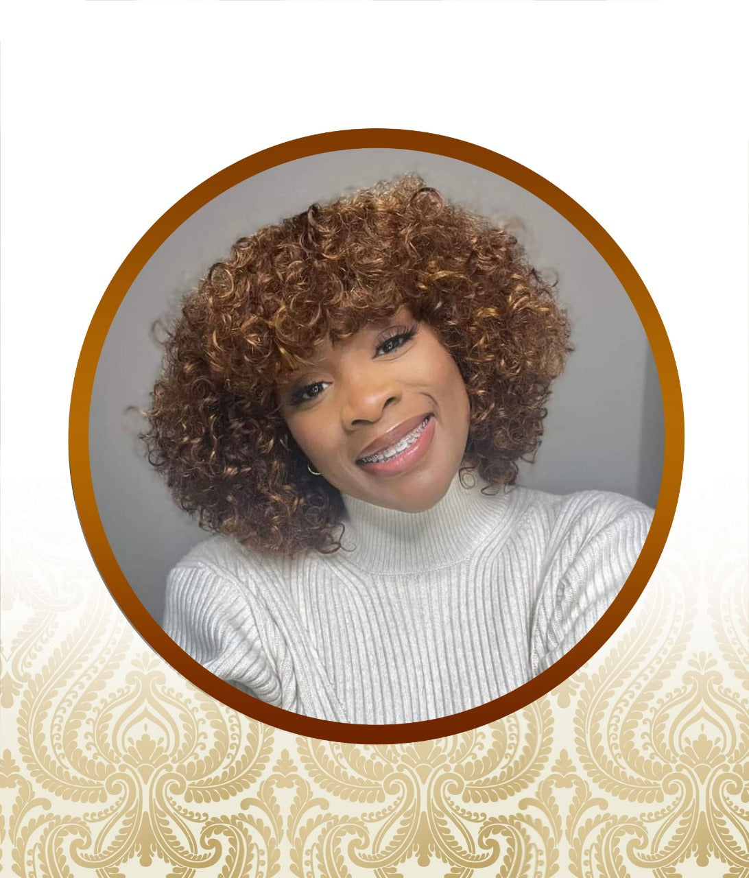 10" Double Drawn Chocolate Mixed Color Glueless Fringe Unit