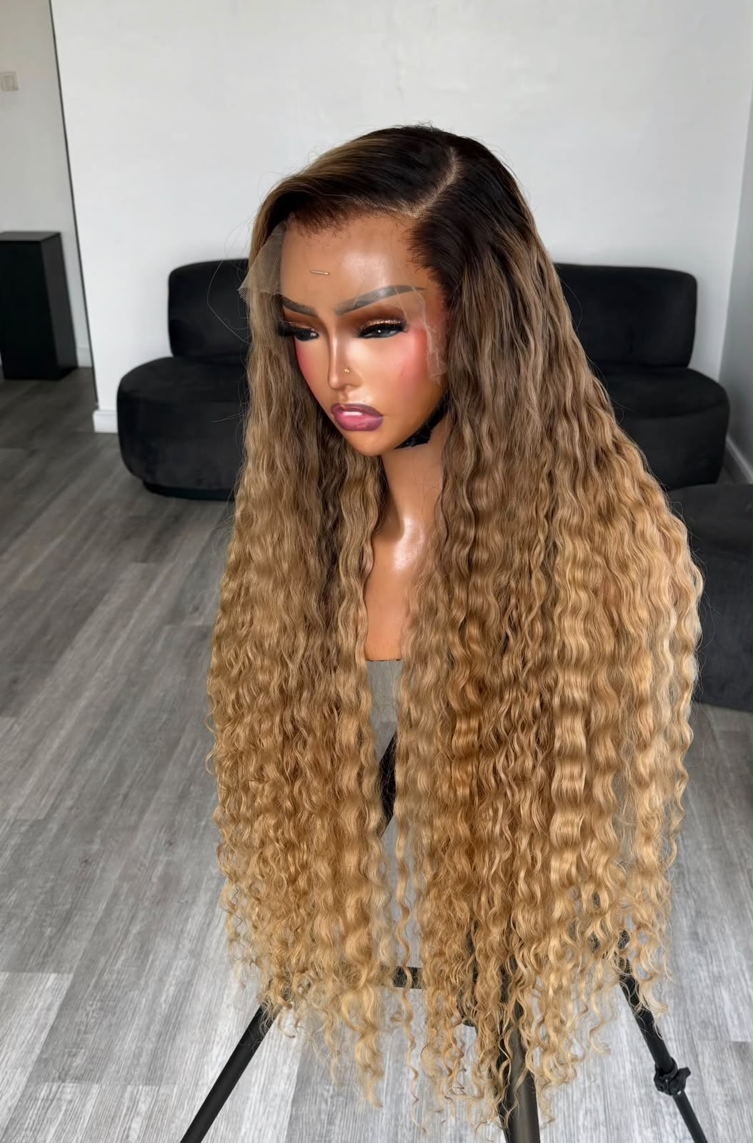 13x4 Malaysian Deep Loose Ombre Curls Wig