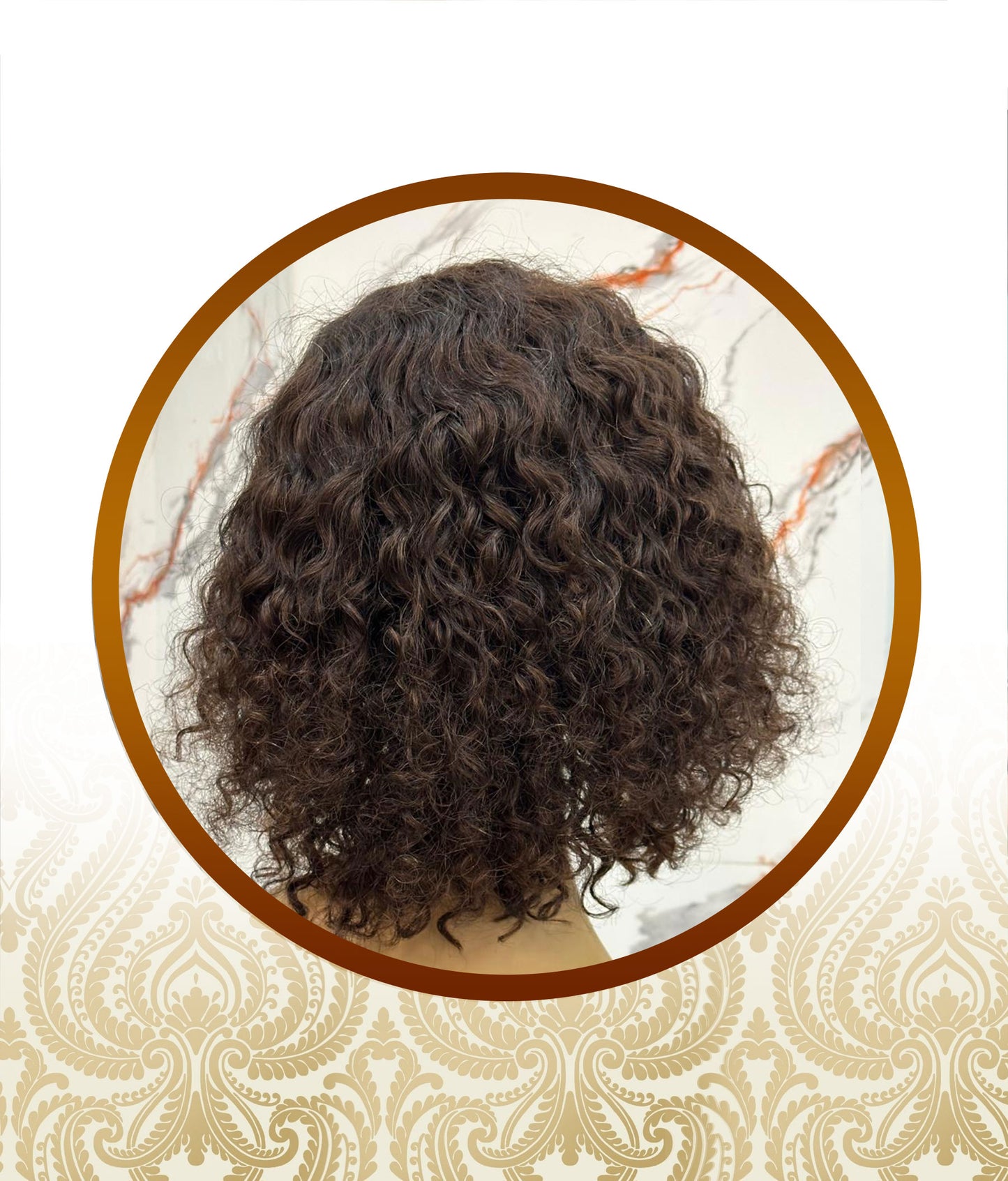 Double Drawn Chocolate Brown Glueless Curly Fringe Unit