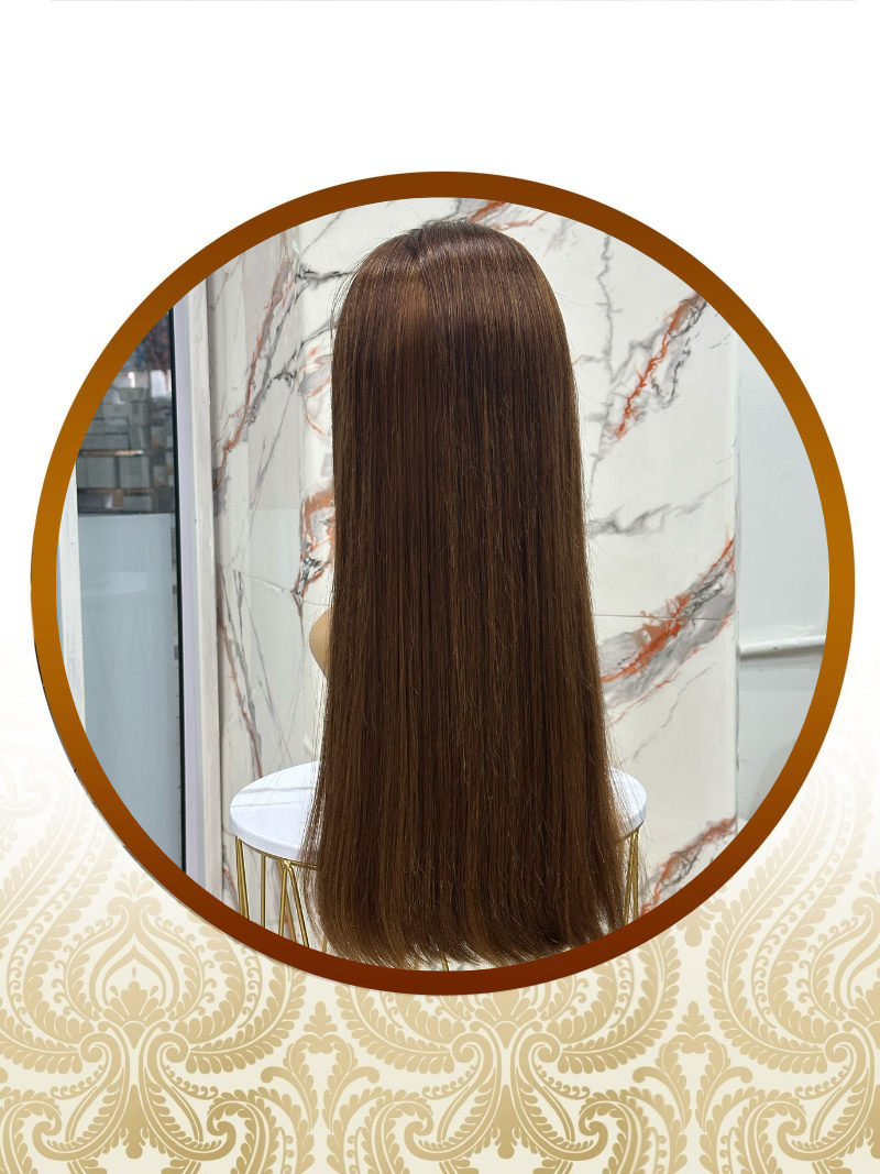 22" Double Drawn Glueless Chocolate Lace Frontal Unit