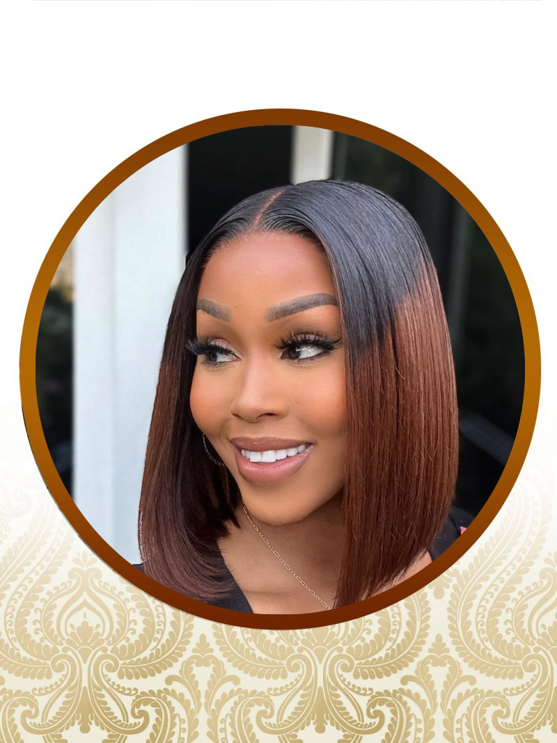 12" 5x5 Ombre Vietnamese Glueless Lace Unit + Installation + Makeup