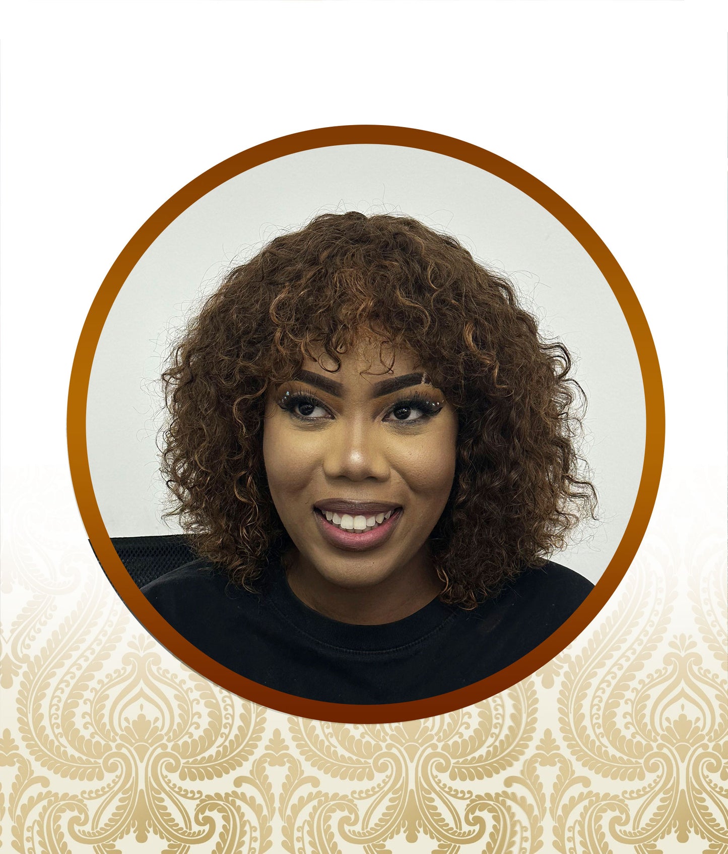 Double Drawn Mid Brown Highlighted Glueless Fringe Unit