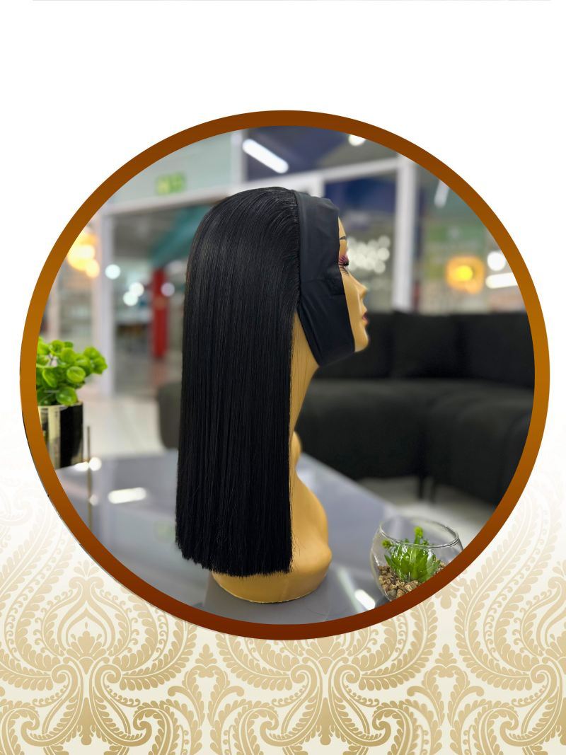 14″ Indian Remi Peruca Glueless Headband Unit