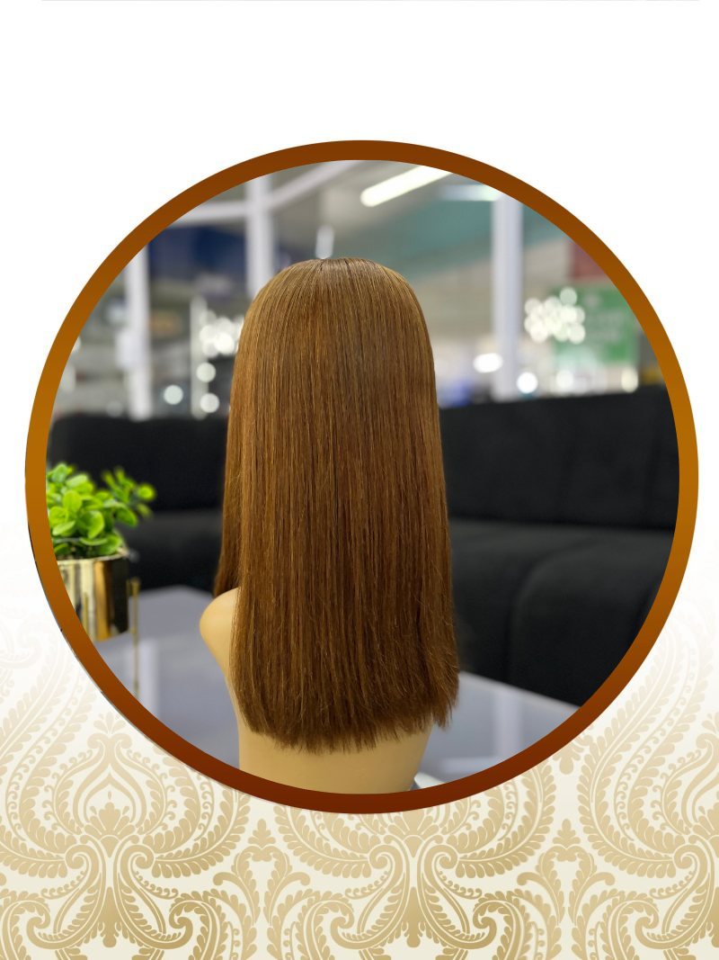 14" Chocolate Brown Glue-less HD Swiss Lace 5x5 Vietnamese Lace Unit
