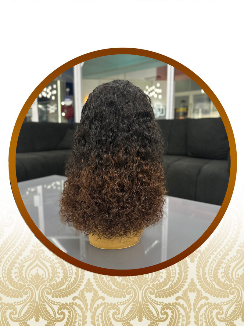 18" Raw Ombre Vietnamese Curls Premium 13×4 Lace Glueless Unit