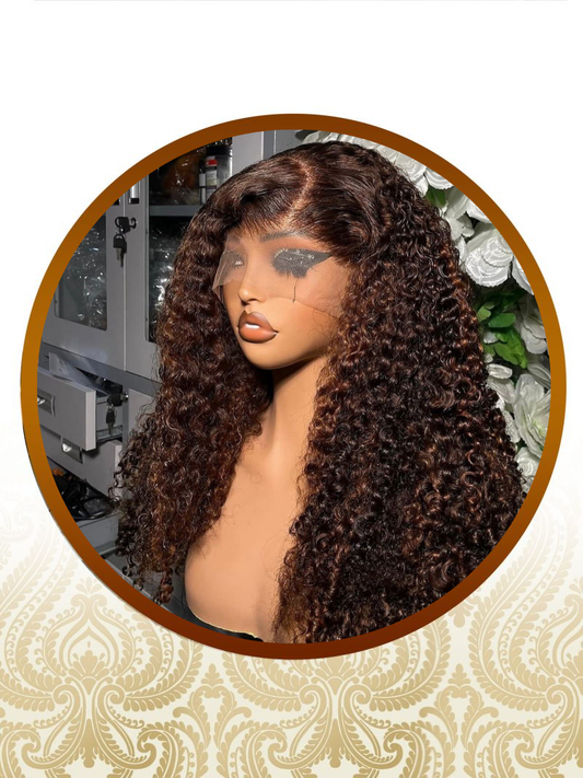 18” Highlighted Burmese Luxury Glueless 5x5  Wear and Go S.S.D PERUCA Curly Unit