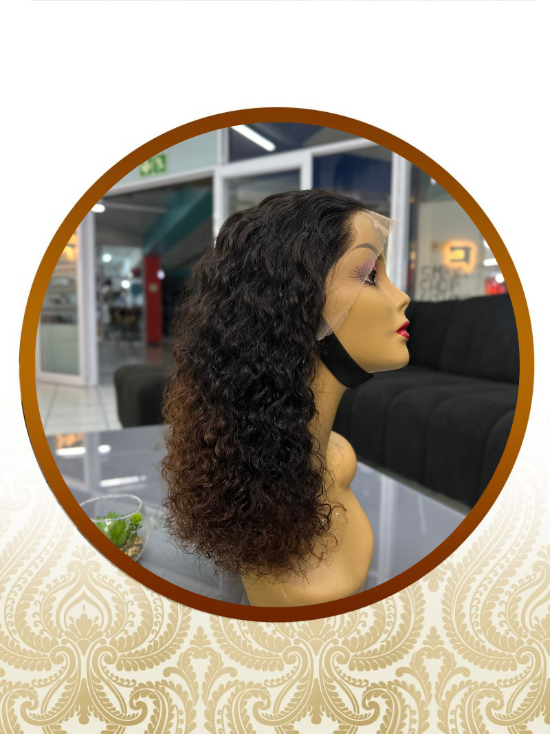 18" Raw Low-Ombre Vietnamese Curls Premium 13×4 Lace Glueless Unit