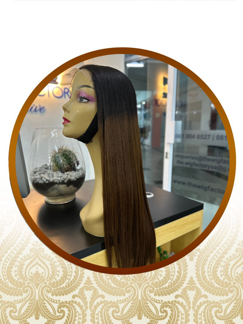 24″ Glueless 5×5 ombre-chocolate brown vietnamese unit