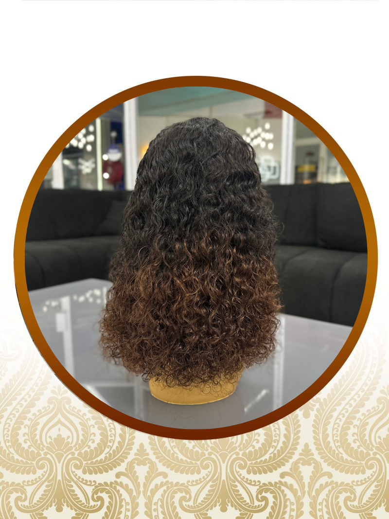 18" Raw Low-Ombre Vietnamese Curls Premium 13×4 Lace Glueless Unit