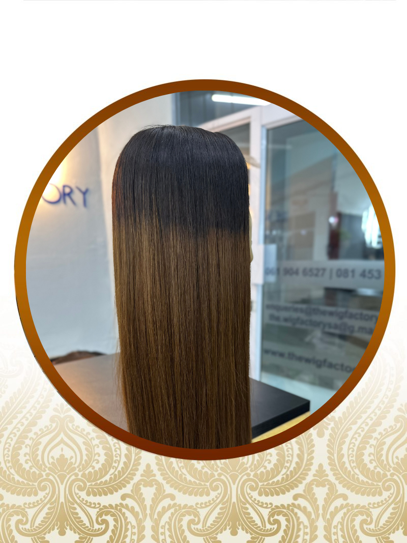 24″ Glueless 5×5 ombre-chocolate brown vietnamese unit