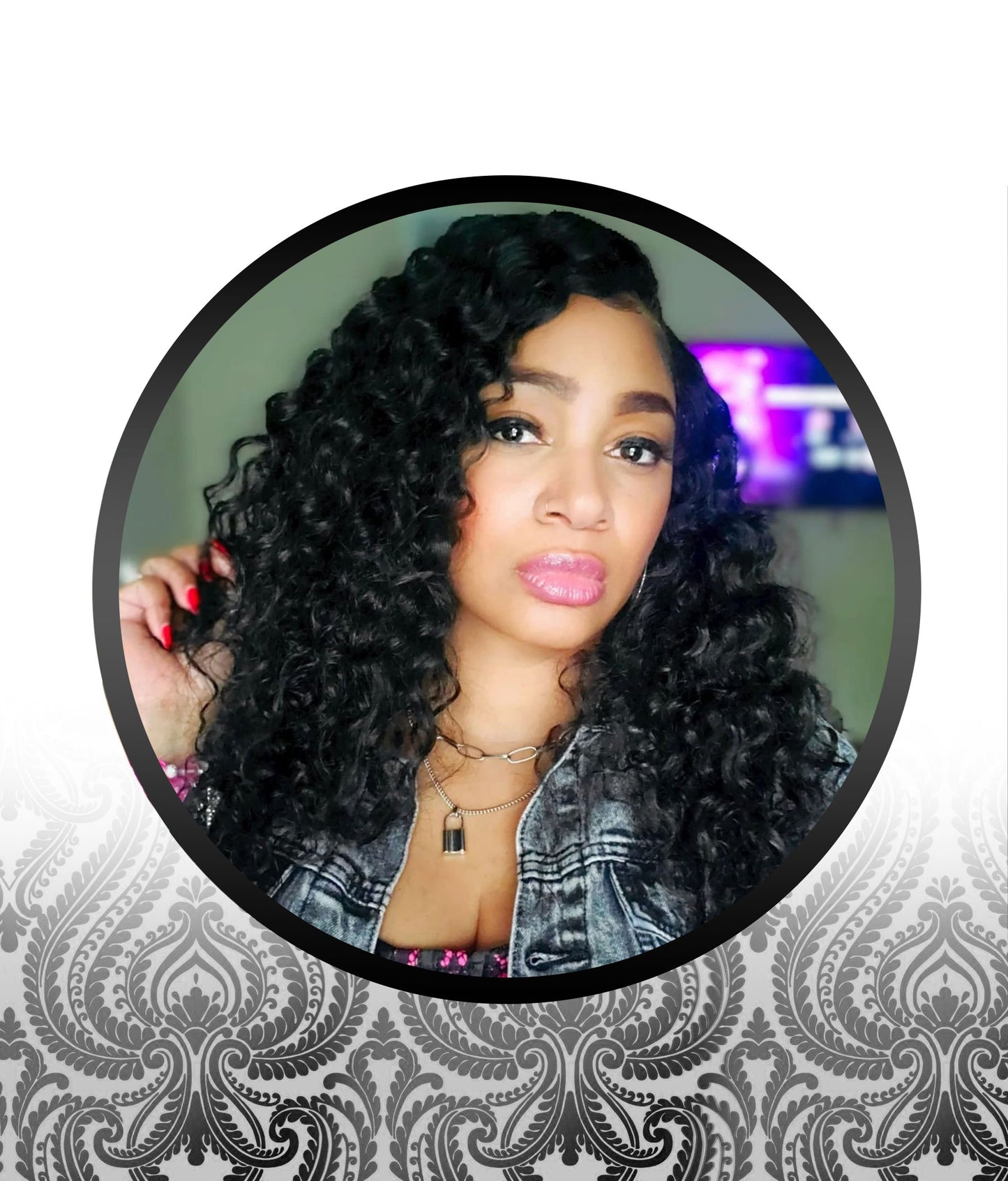 Malaysian Water Curl Human HairBlend Full Lace Frontal Wigs