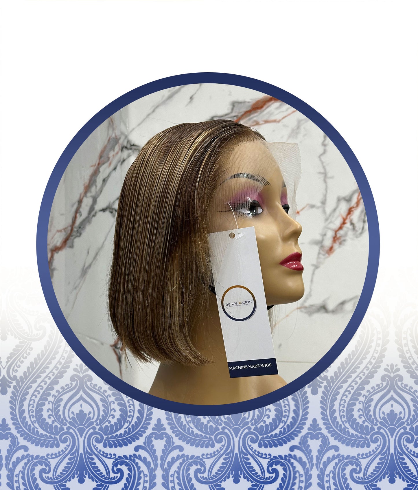10" Highlighted Full Lace Frontal Bob Wig
