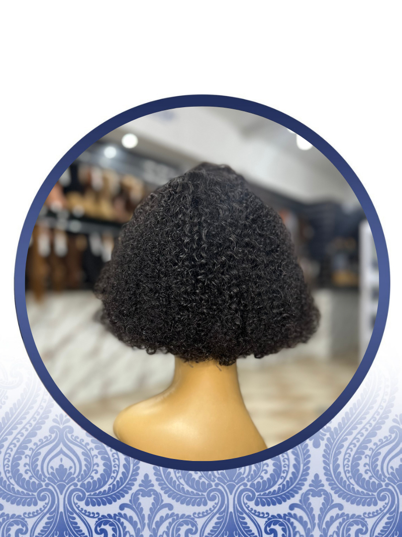 Malaysian Jerry Curls 4x4 Side Open Pixie Cut
