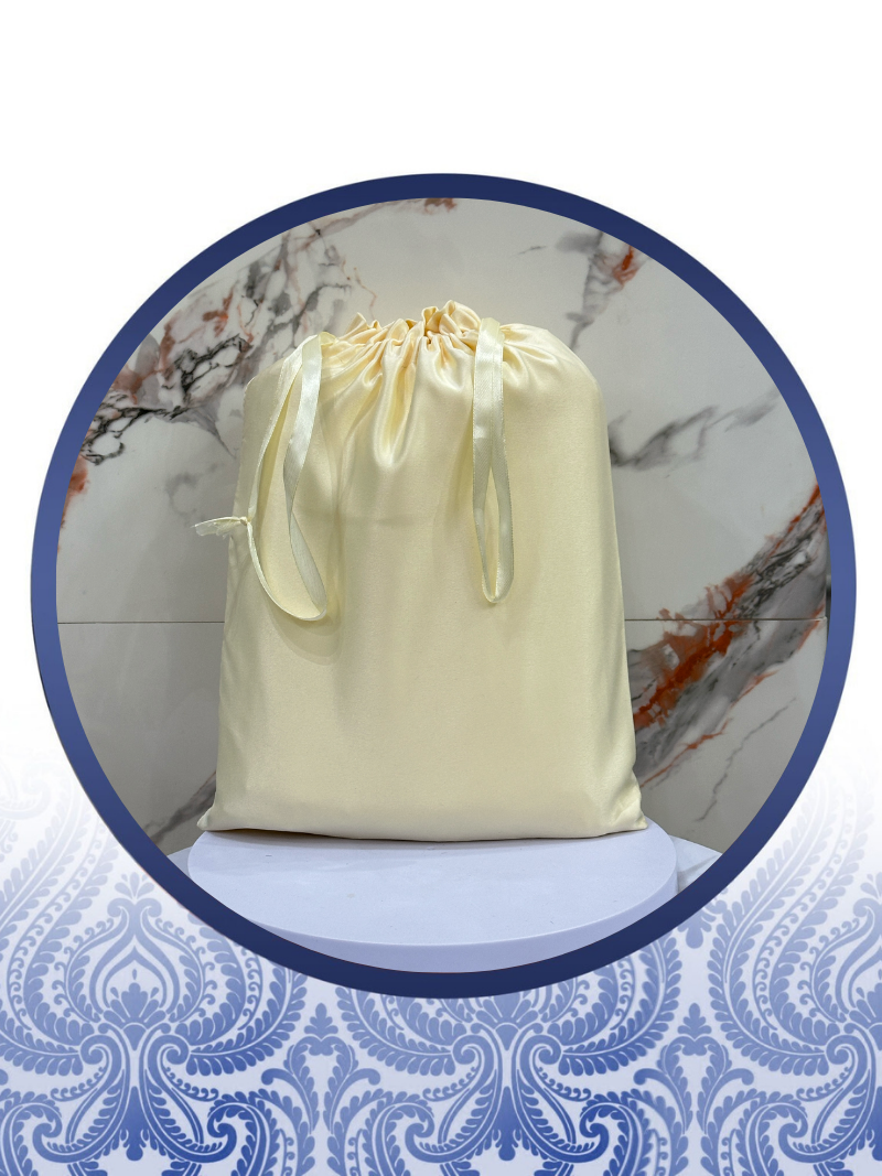 Silky Satin Draw String Wig Bags