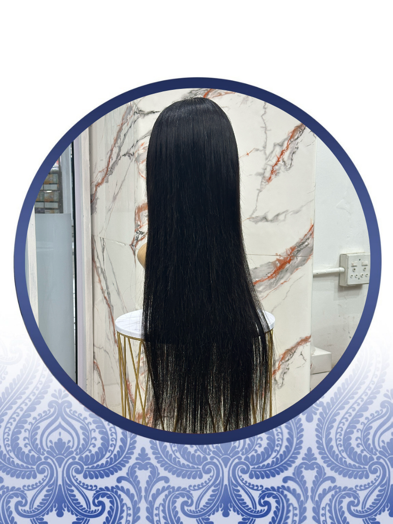 28" 5x5 Peruvian Glueless Lace Wig