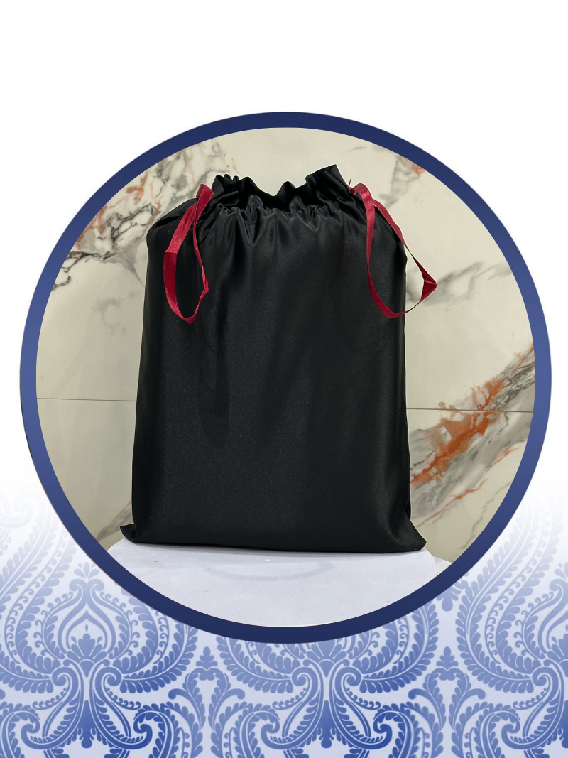 Silky Satin Draw String Wig Bags