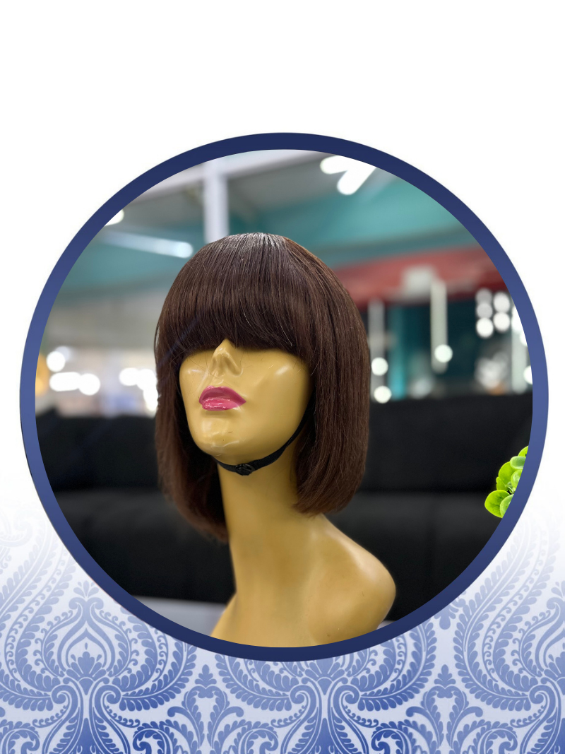 Wear and go Glueless color 4 fringe wig
