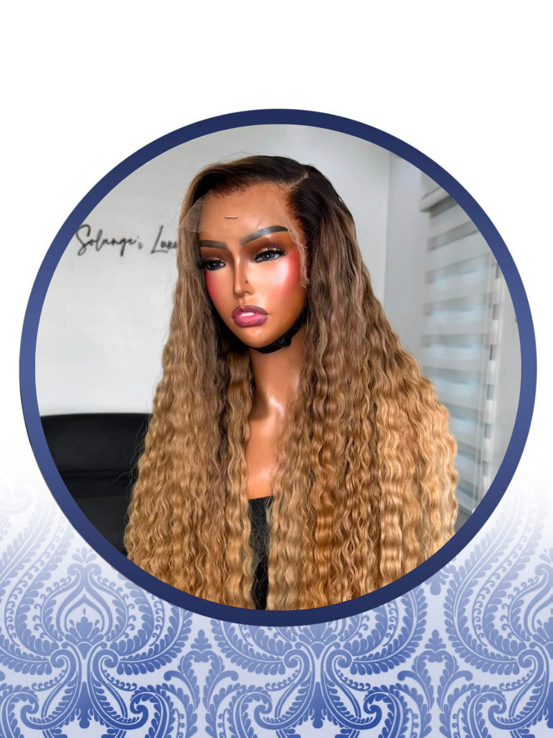 13x4 Malaysian Deep Loose Ombre Curls Wig