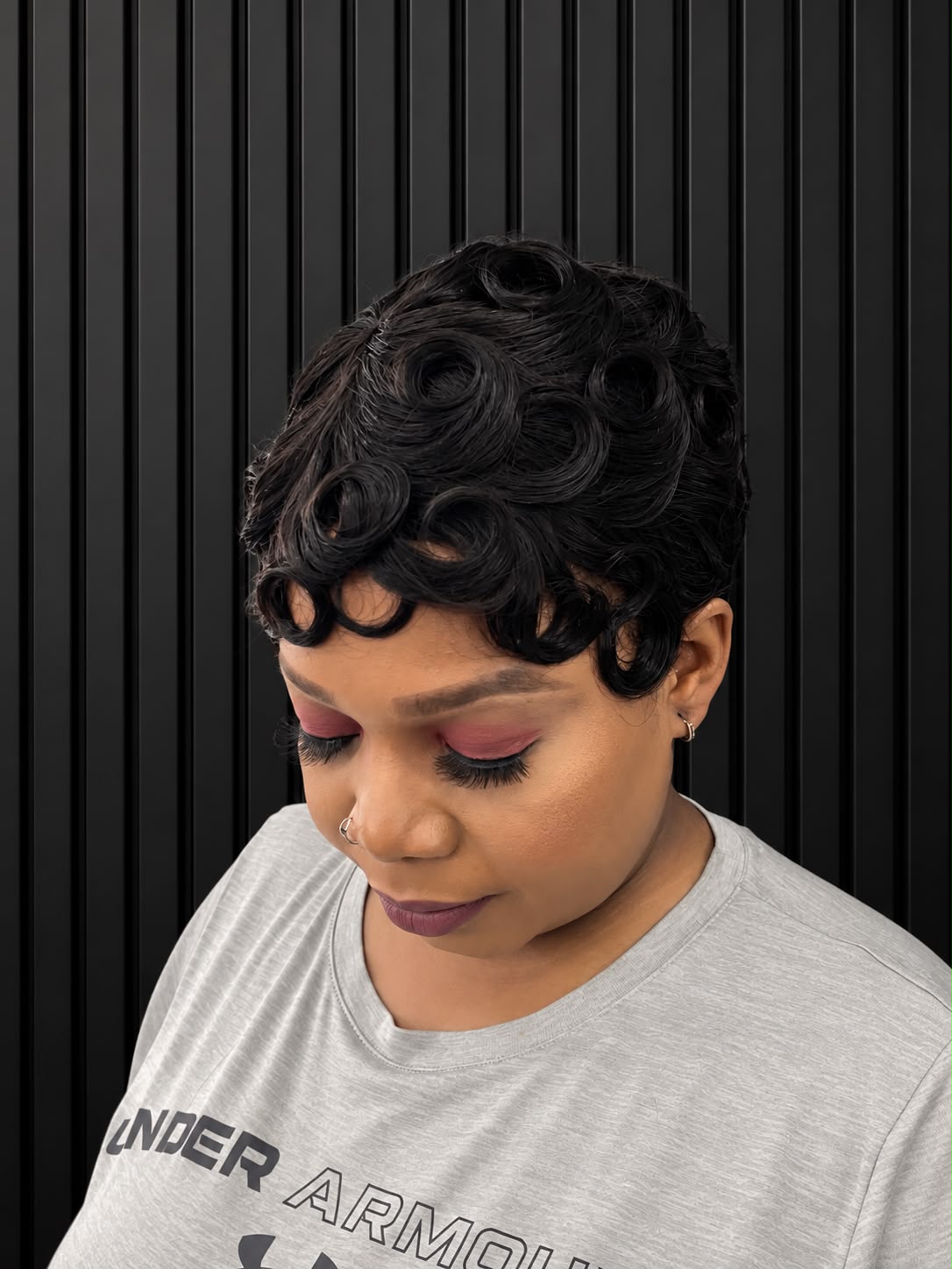 Natural Wavy Short Glueless Black Pixie Wig