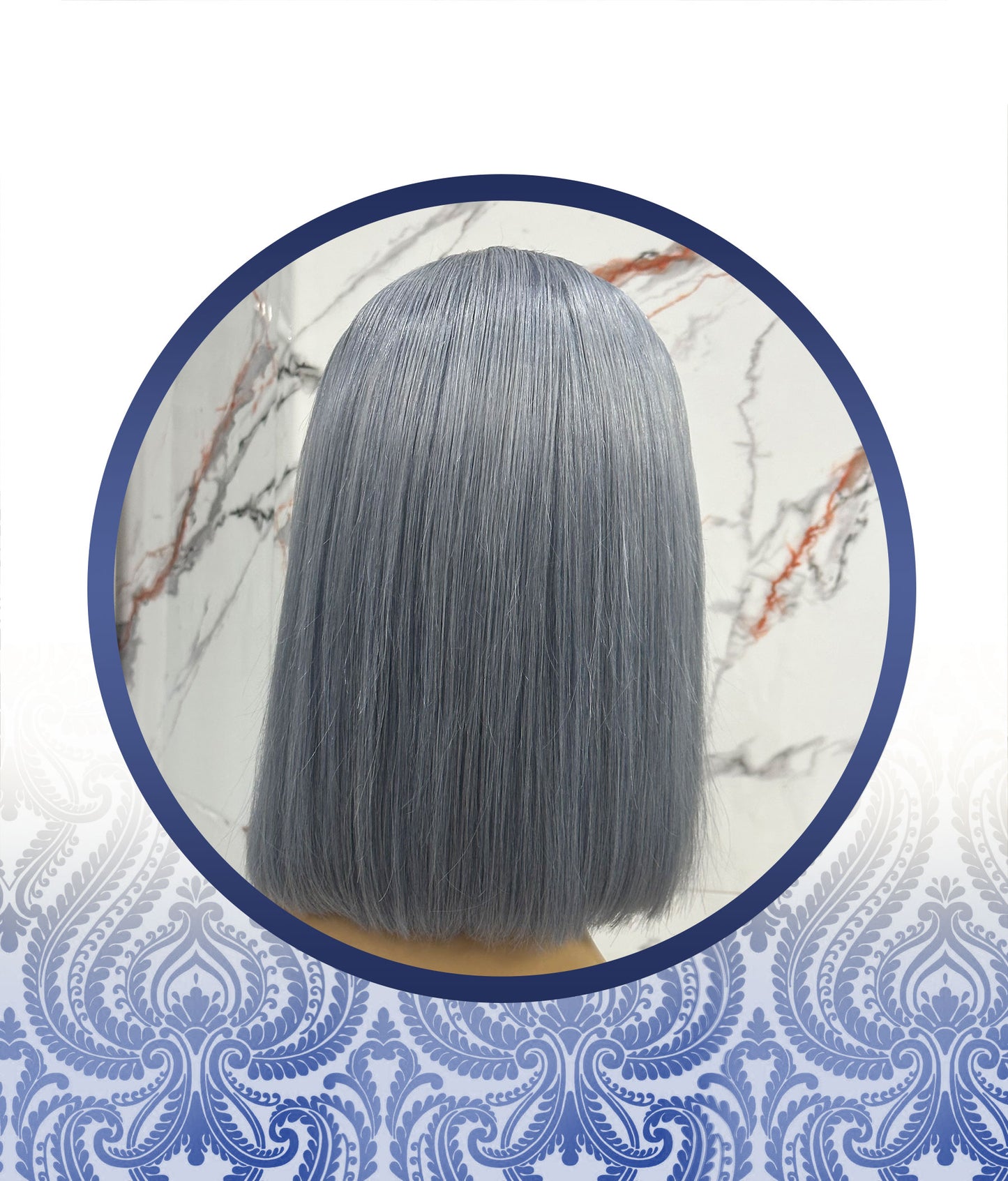 10” Silver Grey Lace Frontal Wig
