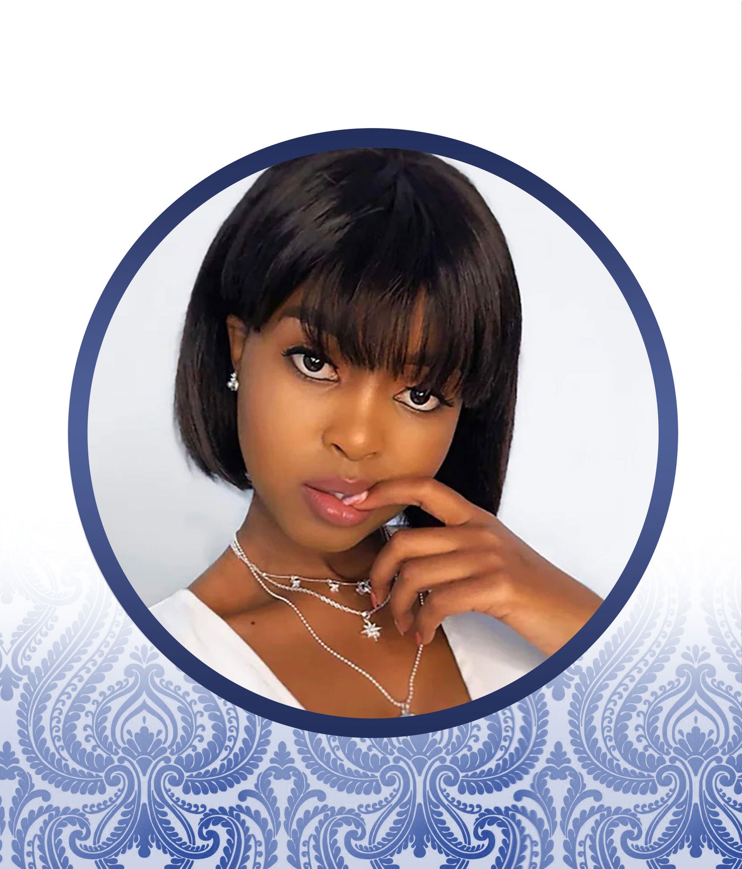8" Peruvian Bob Straight Fringe