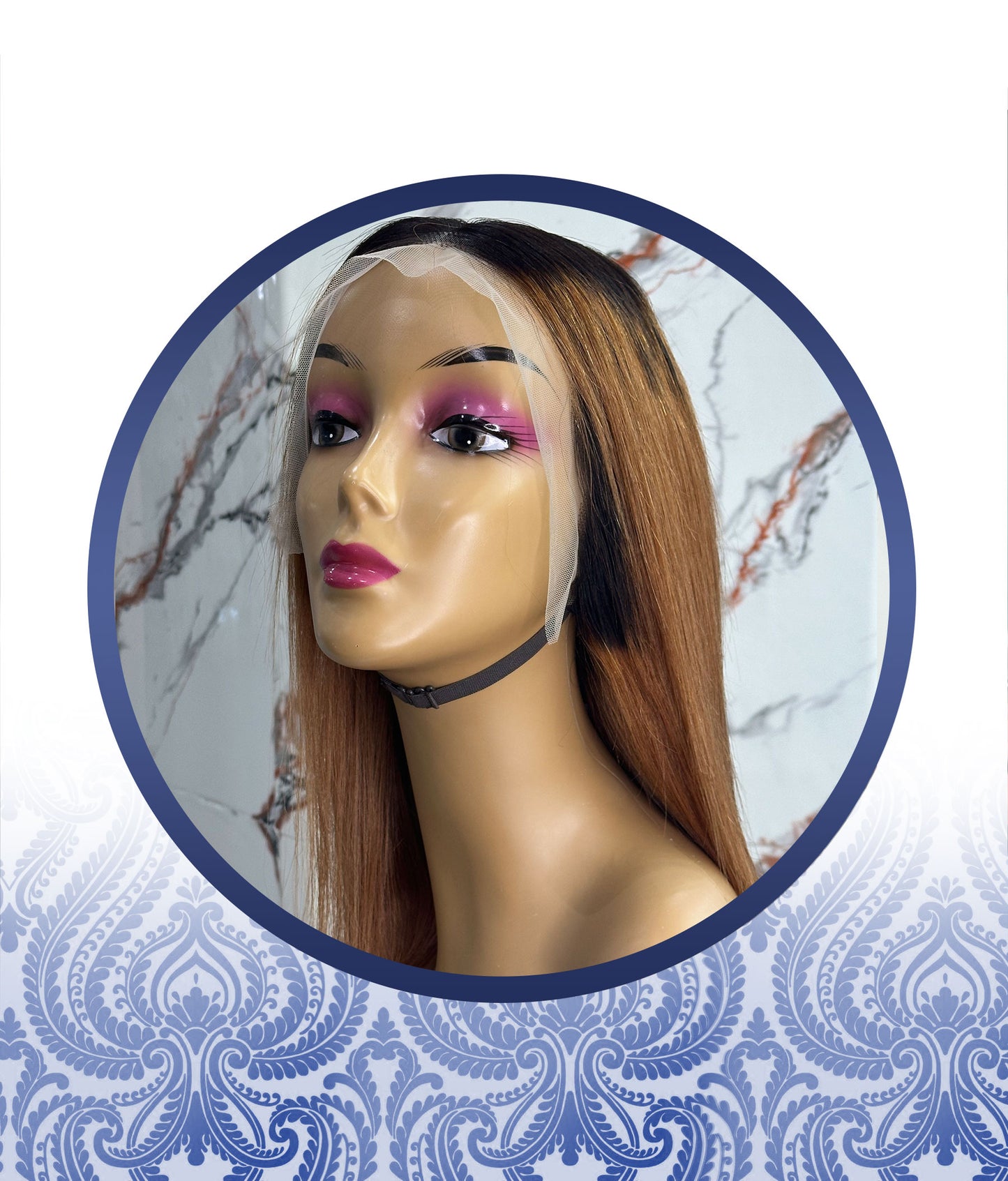 14” Ombre Brown Lace Frontal Wig