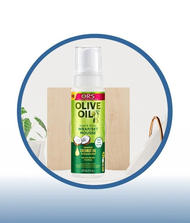 ORS Olive Oil Hold and Shine Wrap Set Mousse